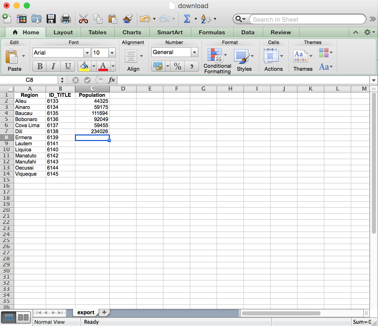 Adding statistical data