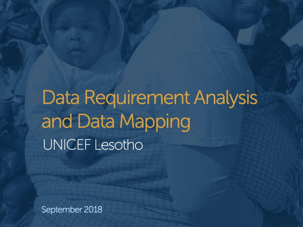 Data for Children Landscape Diagnostic: UNICEF Lesotho