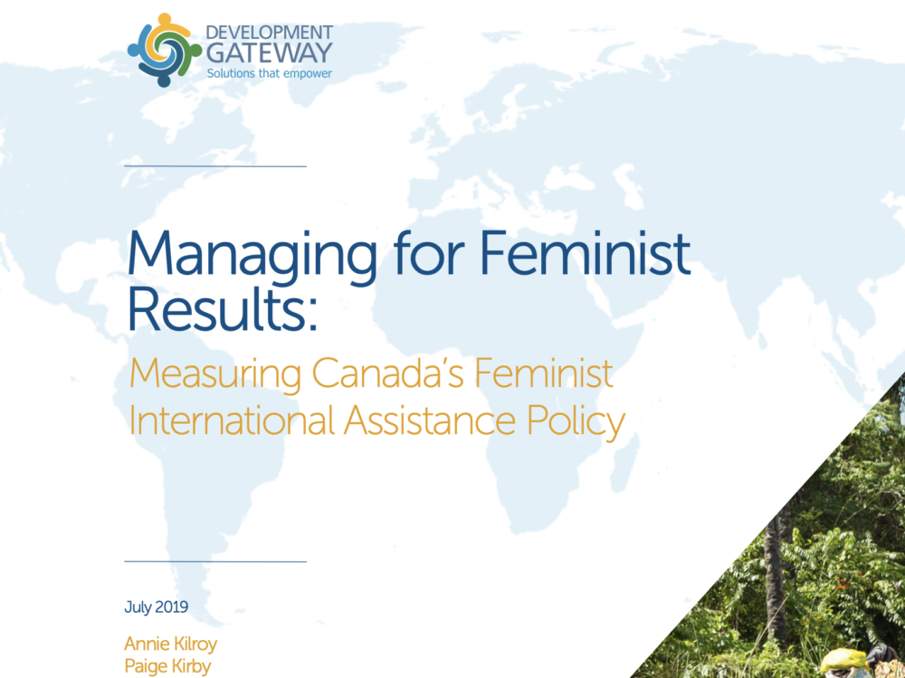 Managing for Feminist Results: Measuring Canada's Feminist International Assistance